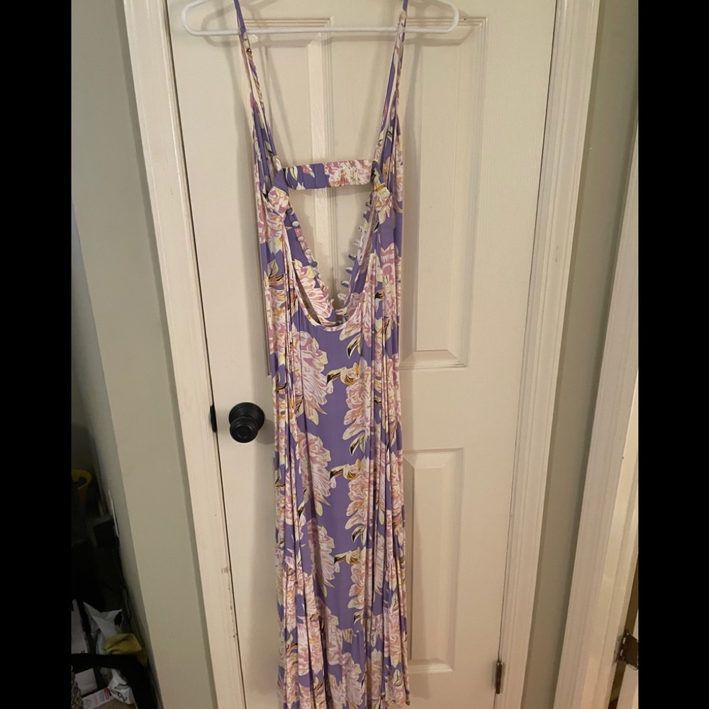 Long button up dress open back